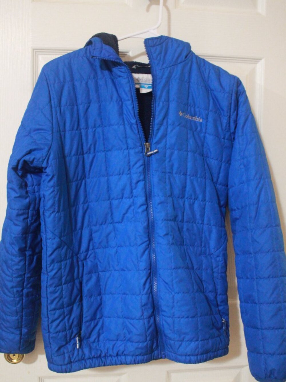 Columbia Royal Blue Quilted Fleece-Lined Jacket XL
